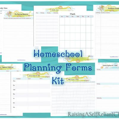 printable homeschool planning forms kit