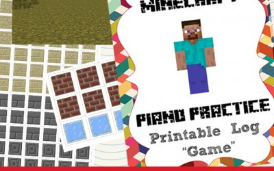 Piano Practice Log Minecraft Game Free Printable