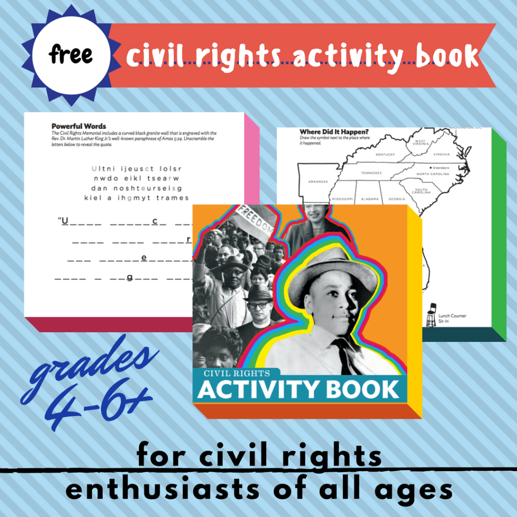 free printable civil rights activity book homeschool